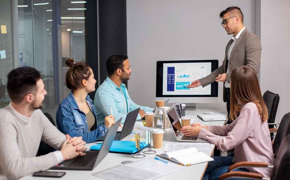 Professional SEO agency team at work